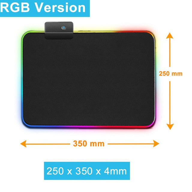 Trade Shop - Tappetino Gaming Mouse Pad I Giochi Iniziano Con Led Rgb  Outline 80 X 30cm Q-r10