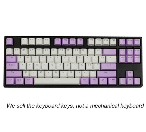 Pink Purple Blue Mechanical keyboard key cap 104/87 keycap ABS transparent key cap for Gaming Mechanical Keyboard MX keycaps