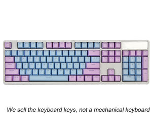 Pink Purple Blue Mechanical keyboard key cap 104/87 keycap ABS transparent key cap for Gaming Mechanical Keyboard MX keycaps
