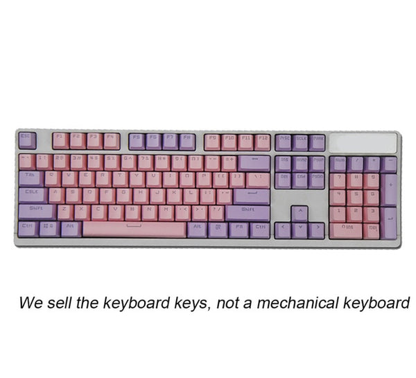 Pink Purple Blue Mechanical keyboard key cap 104/87 keycap ABS transparent key cap for Gaming Mechanical Keyboard MX keycaps