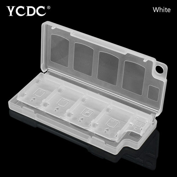 Portable Black Blue White 10-in-1 8 Game Cards + 2 TF Cards Storage Case Mini Box 11.2x4.7x1.3cm Holder For Nintendo Switch