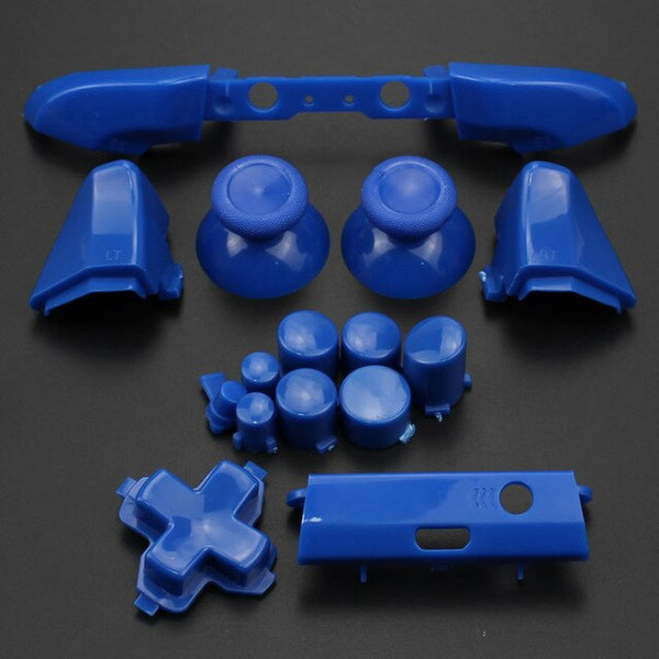 YuXi For Xbox One S Replacement Full Chrome Buttons Kit ABXY Trigger analog stick Parts for Xbox One Slim