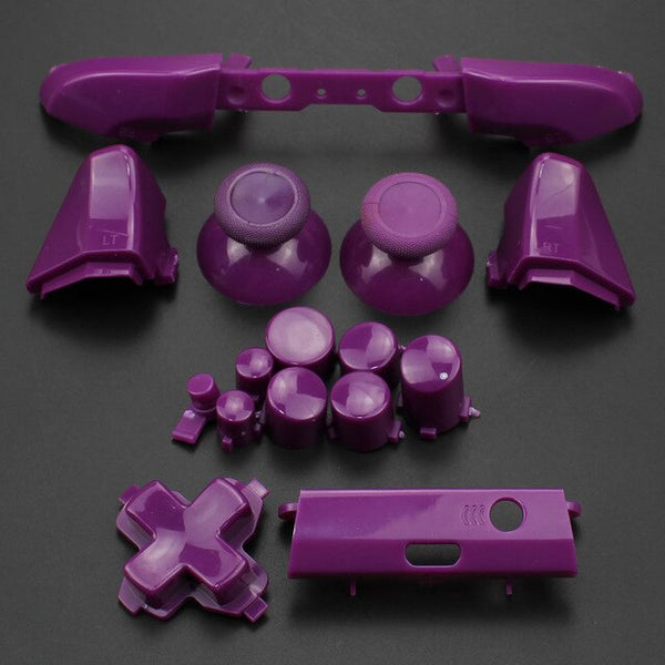 YuXi For Xbox One S Replacement Full Chrome Buttons Kit ABXY Trigger analog stick Parts for Xbox One Slim