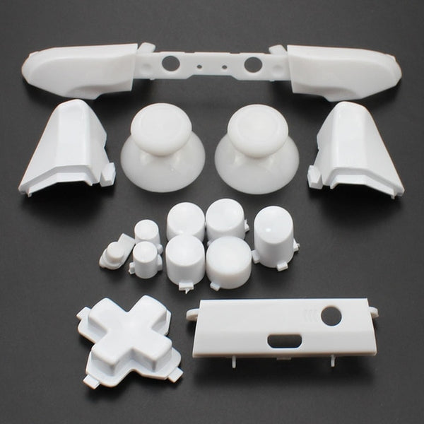 YuXi For Xbox One S Replacement Full Chrome Buttons Kit ABXY Trigger analog stick Parts for Xbox One Slim