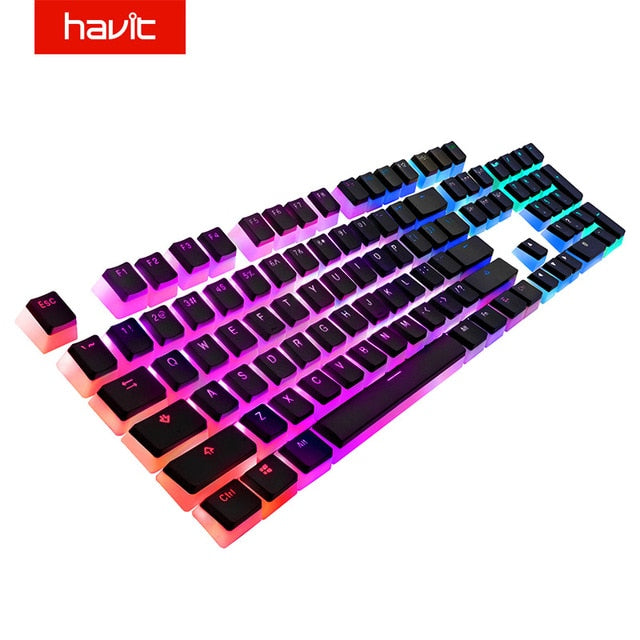 Havit Pudding Double Shot Backlit PBT Keycap Set with Puller