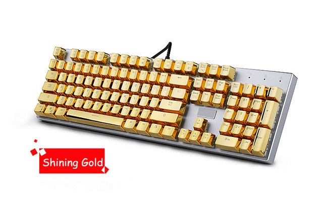 104 Keycaps PBT  Trans lucid Metal Keycaps