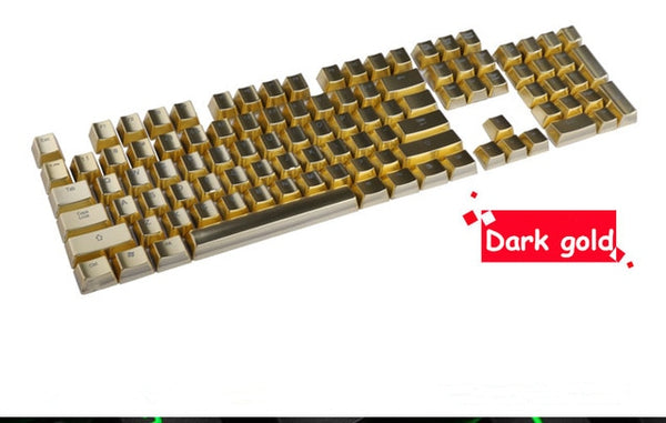 104 Keycaps PBT  Trans lucid Metal Keycaps