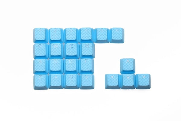 taihao Rubber Gaming Keycap Set Rubberized Doubleshot Cherry MX OEM Profile 22 key magenta purple Neon Green Yellow Light Blue