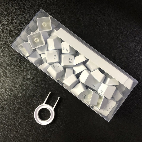 Russian Keycaps for Mechanical Keyboard Compatible with MX Switches DIY Replacement Transparent Support Led Lighting Keycaps