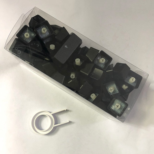 Russian Keycaps for Mechanical Keyboard Compatible with MX Switches DIY Replacement Transparent Support Led Lighting Keycaps
