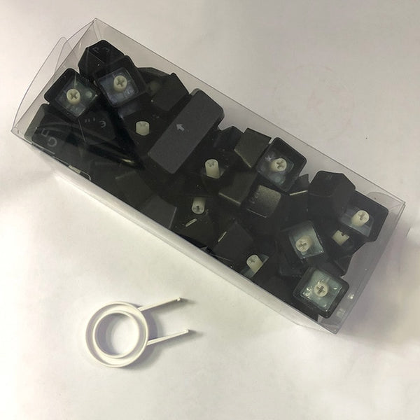 Russian Keycaps for Mechanical Keyboard Compatible with MX Switches DIY Replacement Transparent Support Led Lighting Keycaps