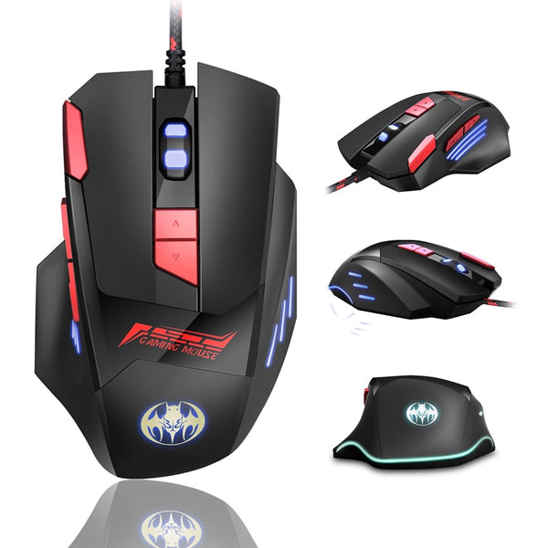 NEO STAR Wired 8D PUGB Gaming Mouse with 8 Button Gamer Mouse 800-4800 DPI Optical RGB LED USB Computer Mouse For PC Laptop