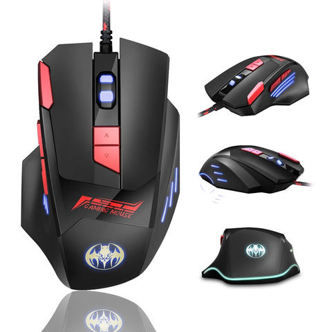 NEO STAR Wired 8D PUGB Gaming Mouse with 8 Button Gamer Mouse 800-4800 DPI Optical RGB LED USB Computer Mouse For PC Laptop