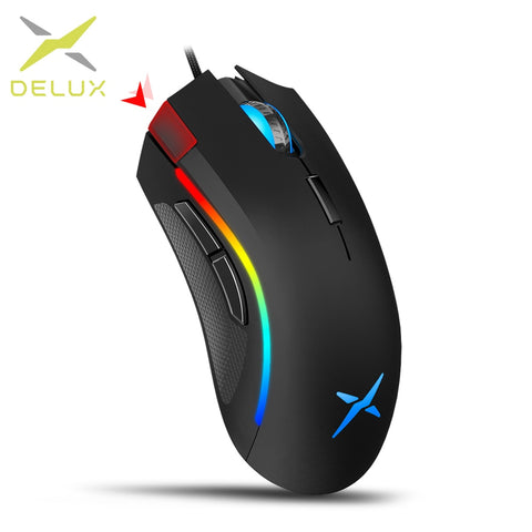 Delux M625 A3050 RGB Backlight Gaming Mouse 4000 DPI